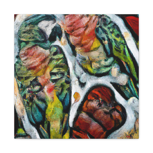 Parrots in Harmony. - Canvas