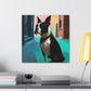 Boston Terrier Lounging - Canvas