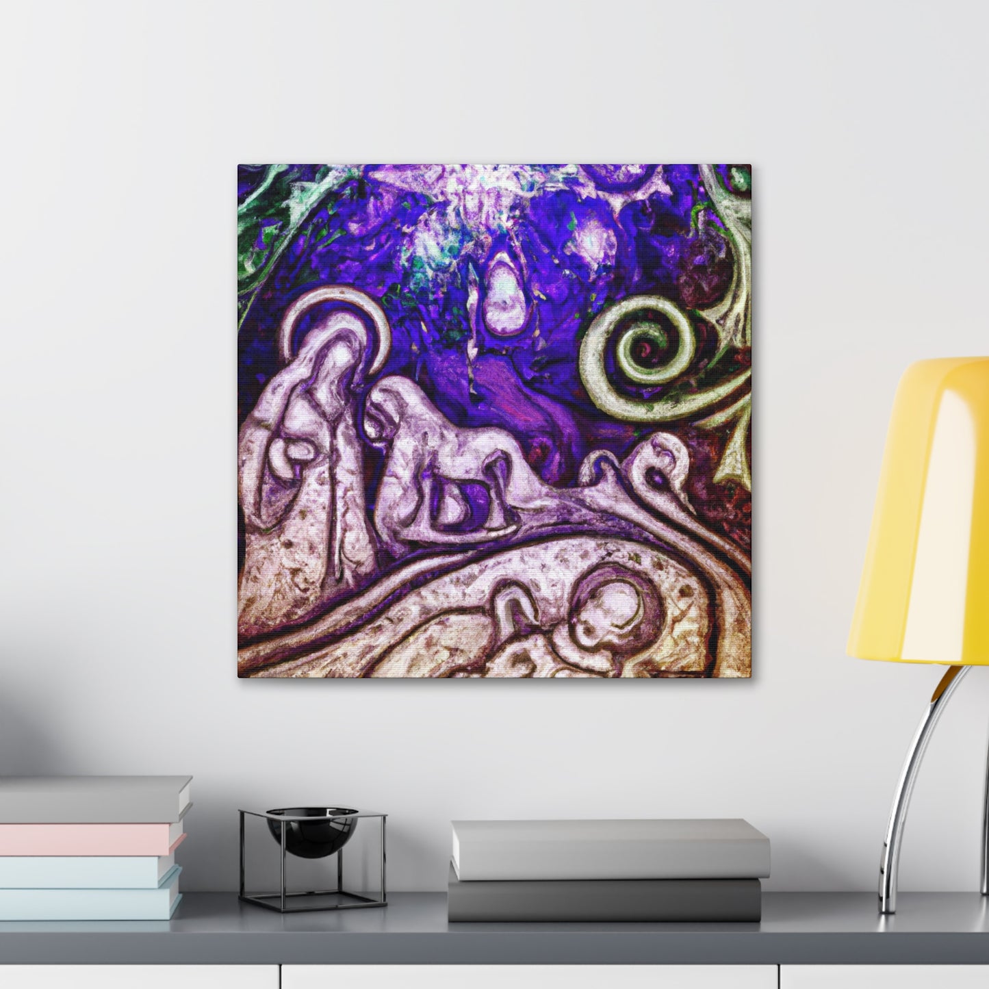 "Manger at Midnight Glow" - Canvas