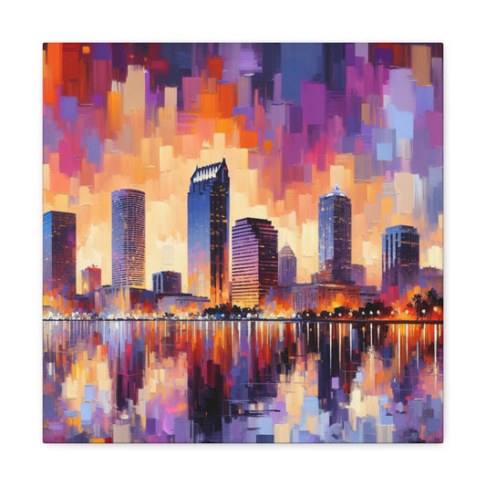 "Vibrant Coastal Tapestry" - Canvas