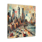 "Concrete Jungle Serenade" - Canvas