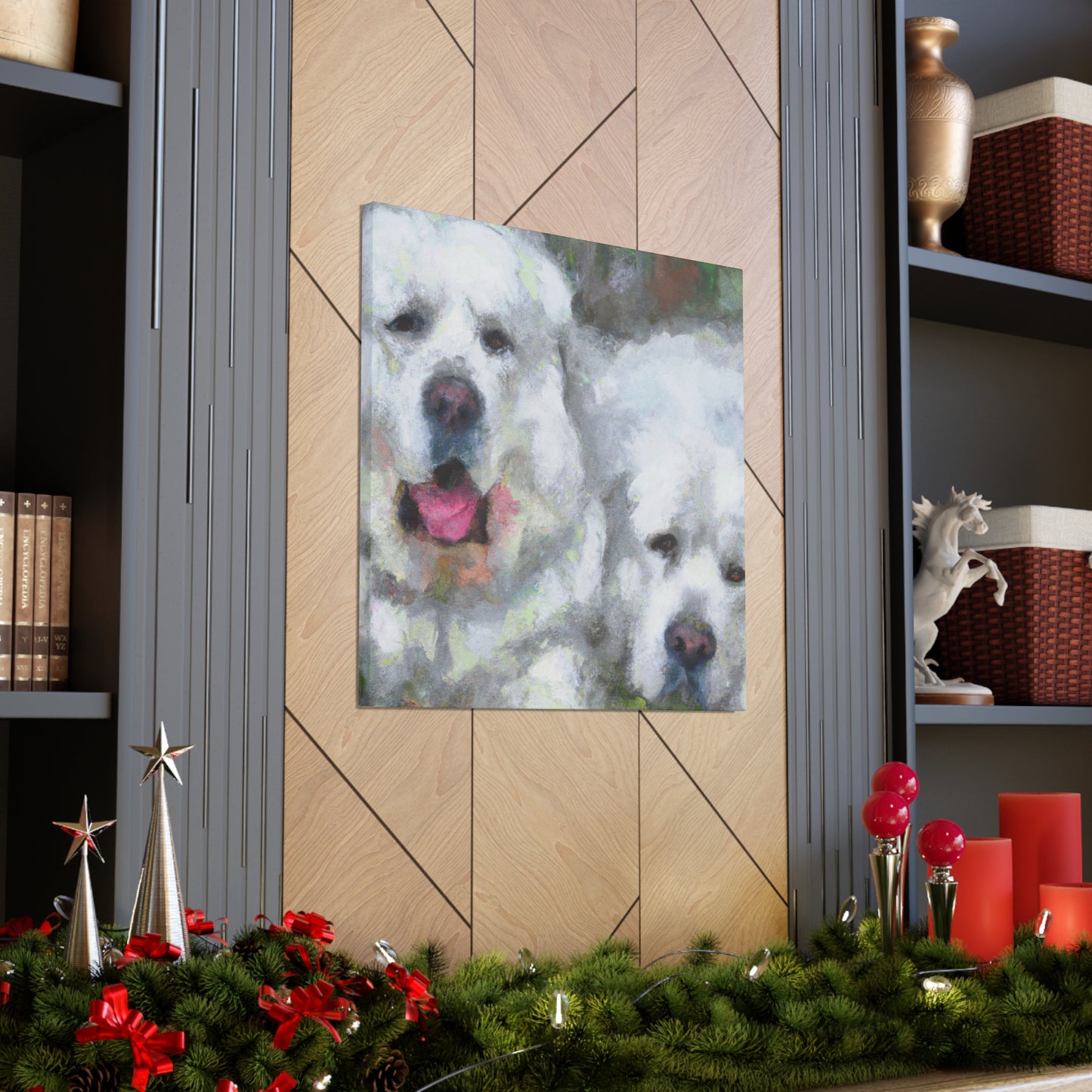 "Great Pyrenees Impressionism" - Canvas