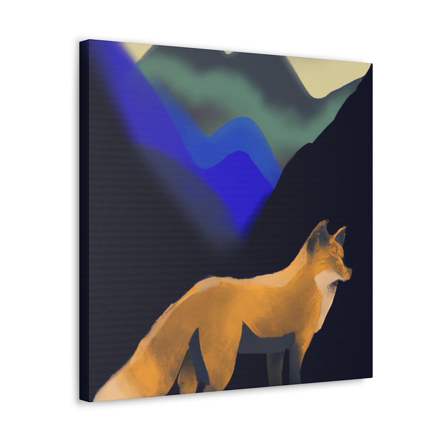 "Fox in Moonlight Forest" - Canvas