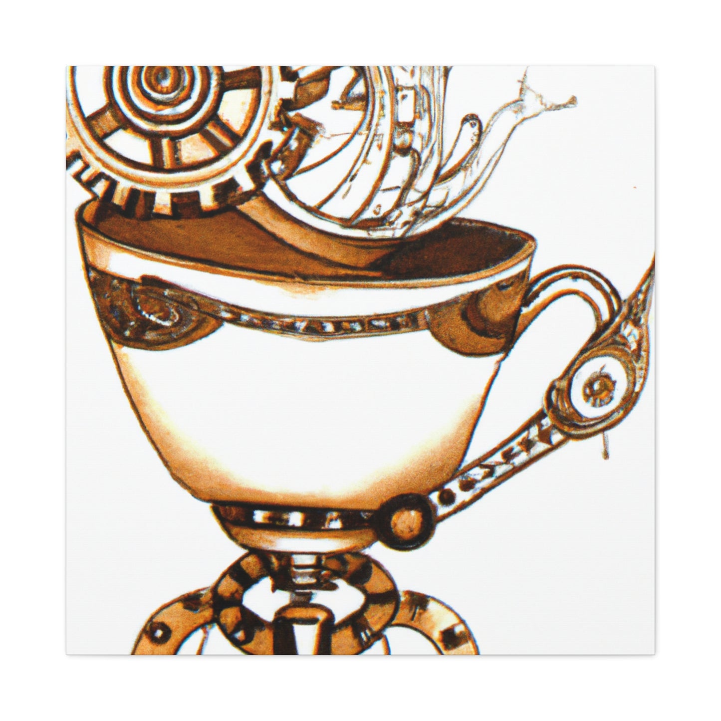 Cup of Steam Coffee - Canvas