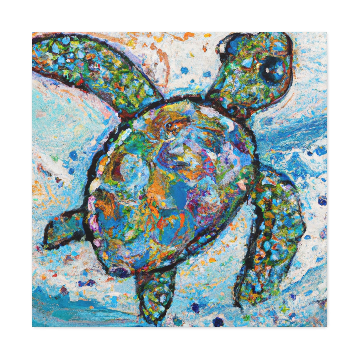 Sea Turtles at Dusk - Canvas