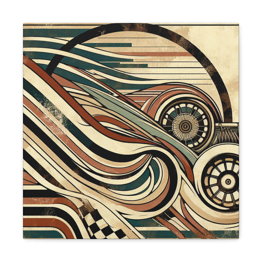 Ethereal Elegance: Racing Streaks - Canvas