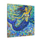 Mermaid in Moonlight - Canvas