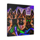 "German Shepherd Dreamscape" - Canvas