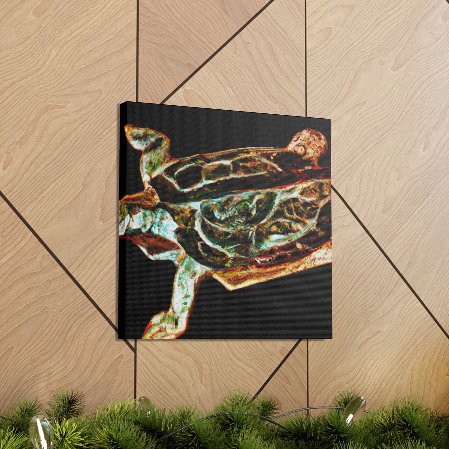 "Box Turtle Deco Dream" - Canvas