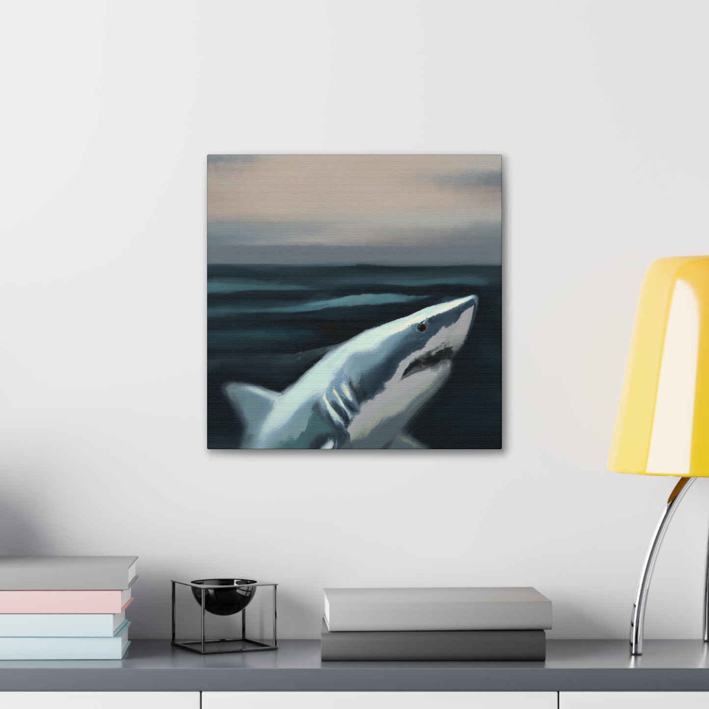 Great White Mystery. - Canvas