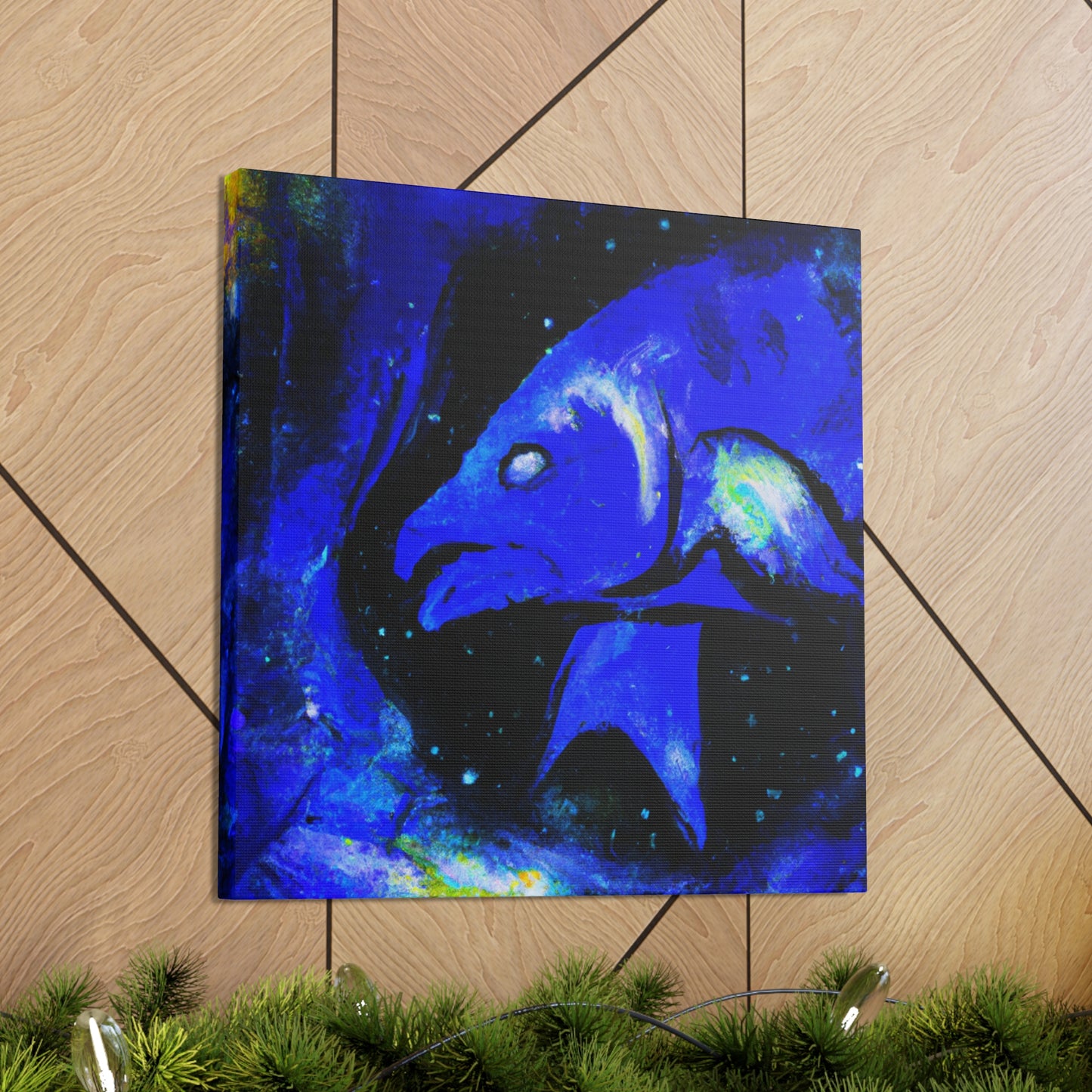 "Walleye Under Moonlight" - Canvas