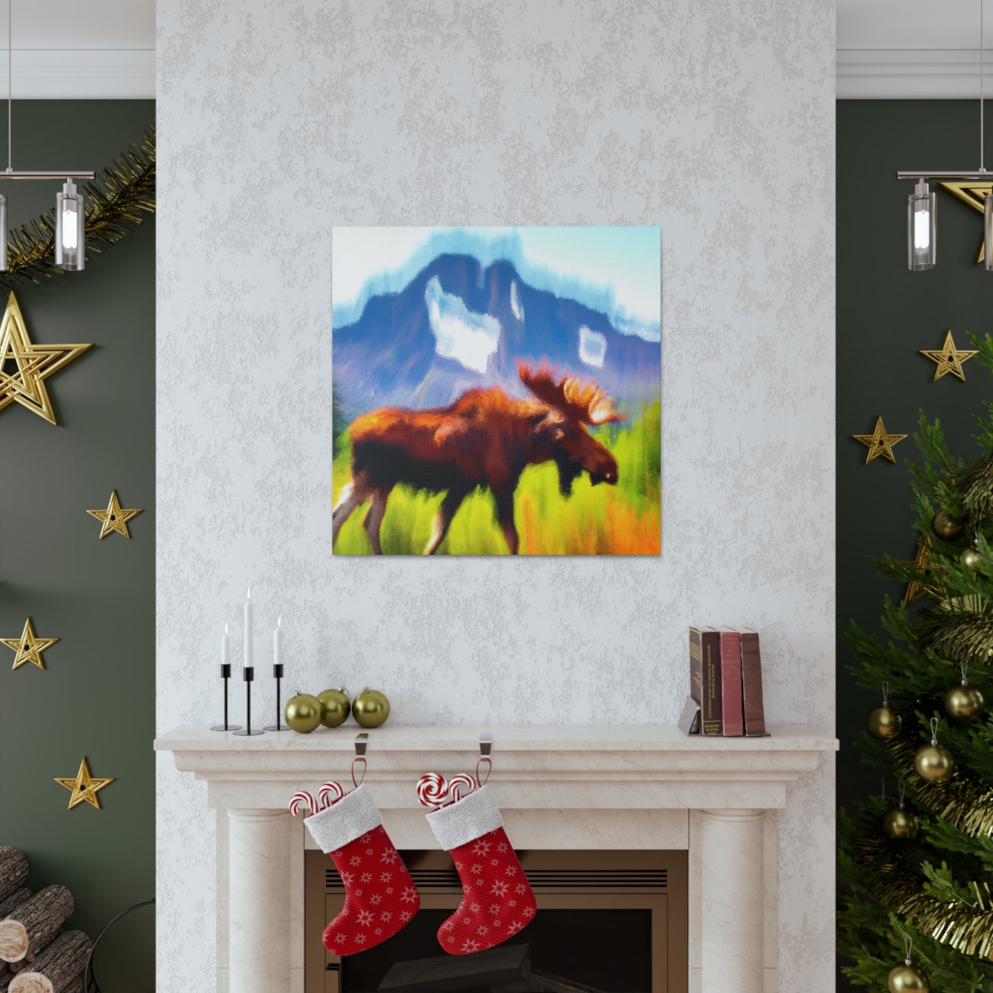 Moose in Impressionism - Canvas