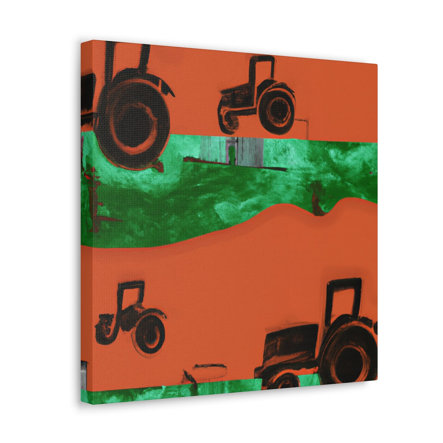 Tractor's Tranquil Harvest - Canvas