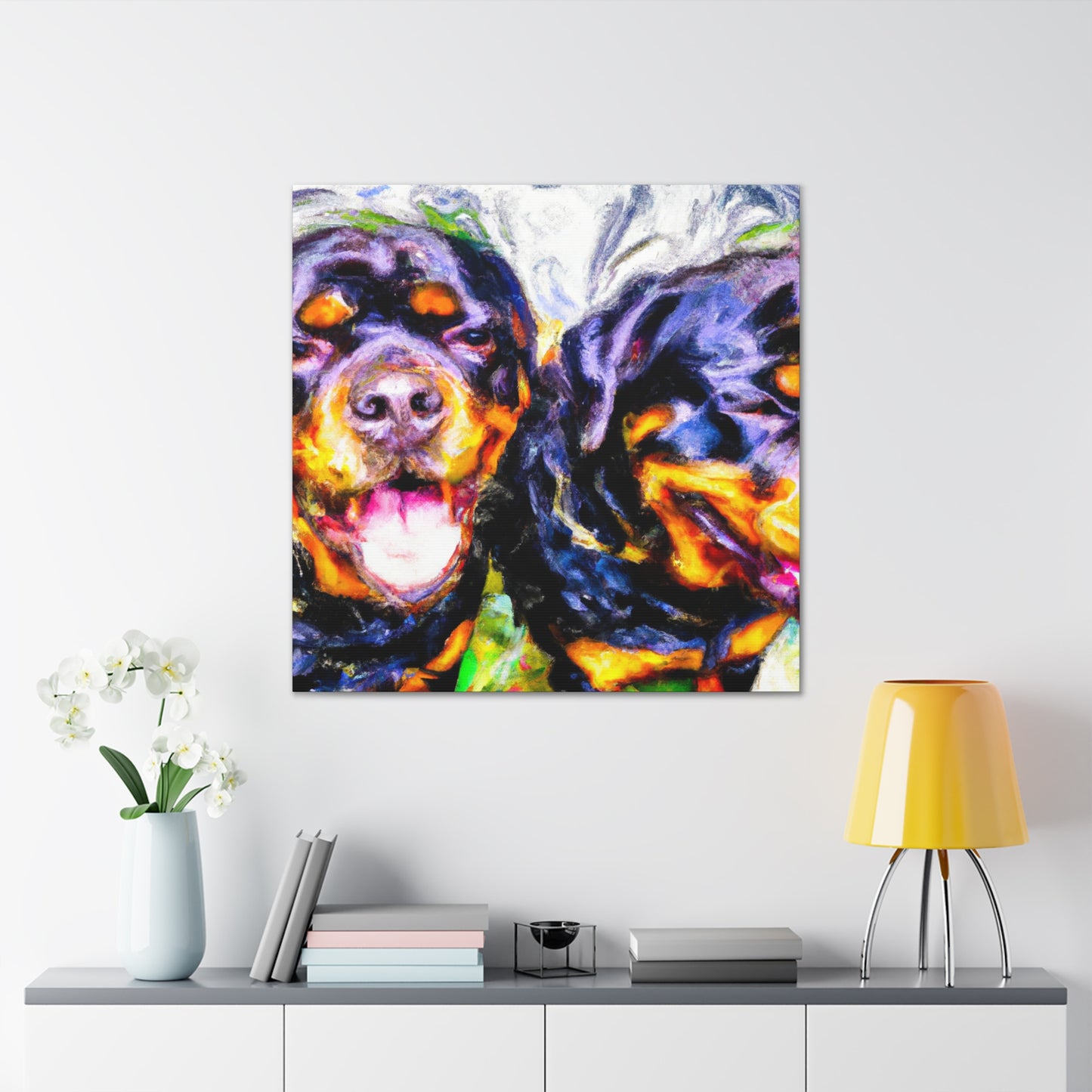 Fierce Rottweiler Impression - Canvas