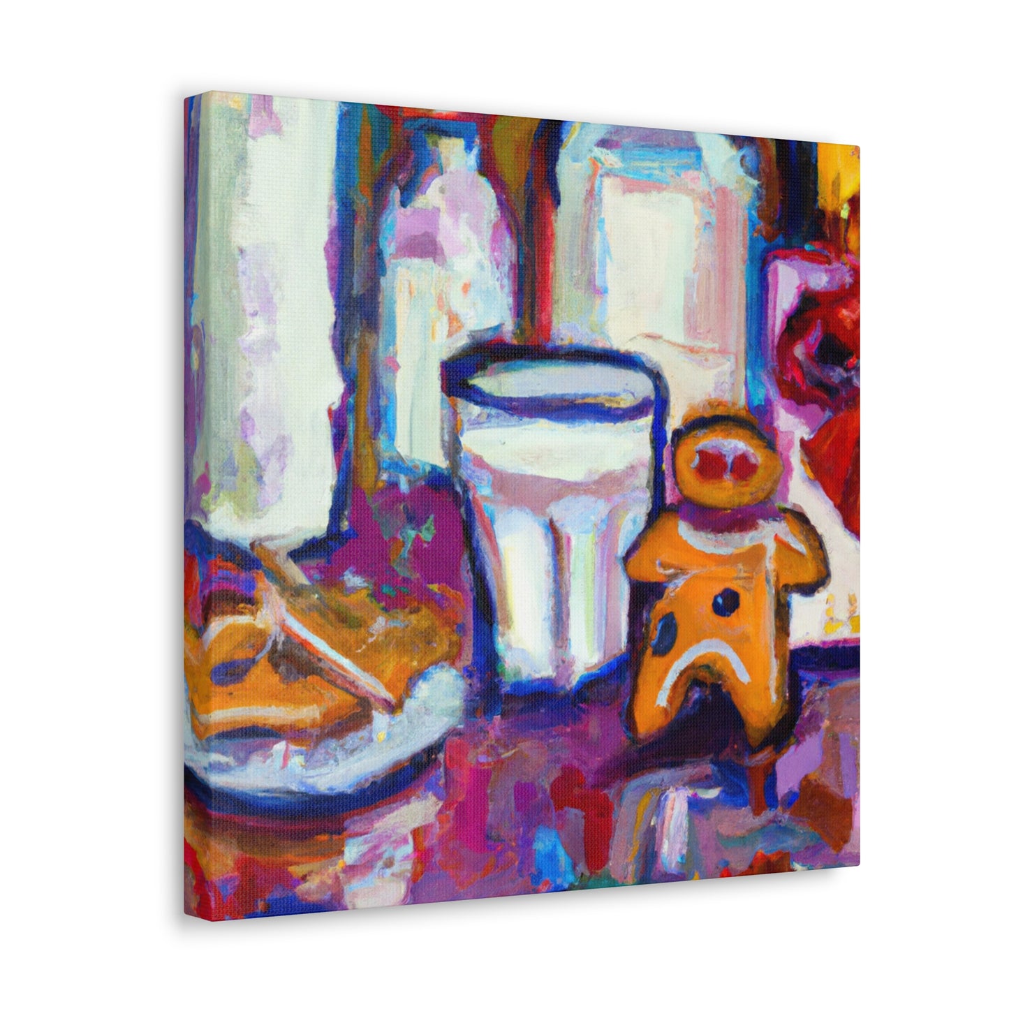 "Milk and Cookies Fauvism" - Canvas