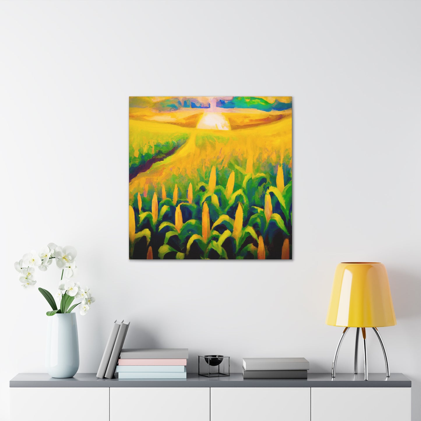 "Corn Field in Moonlight" - Canvas