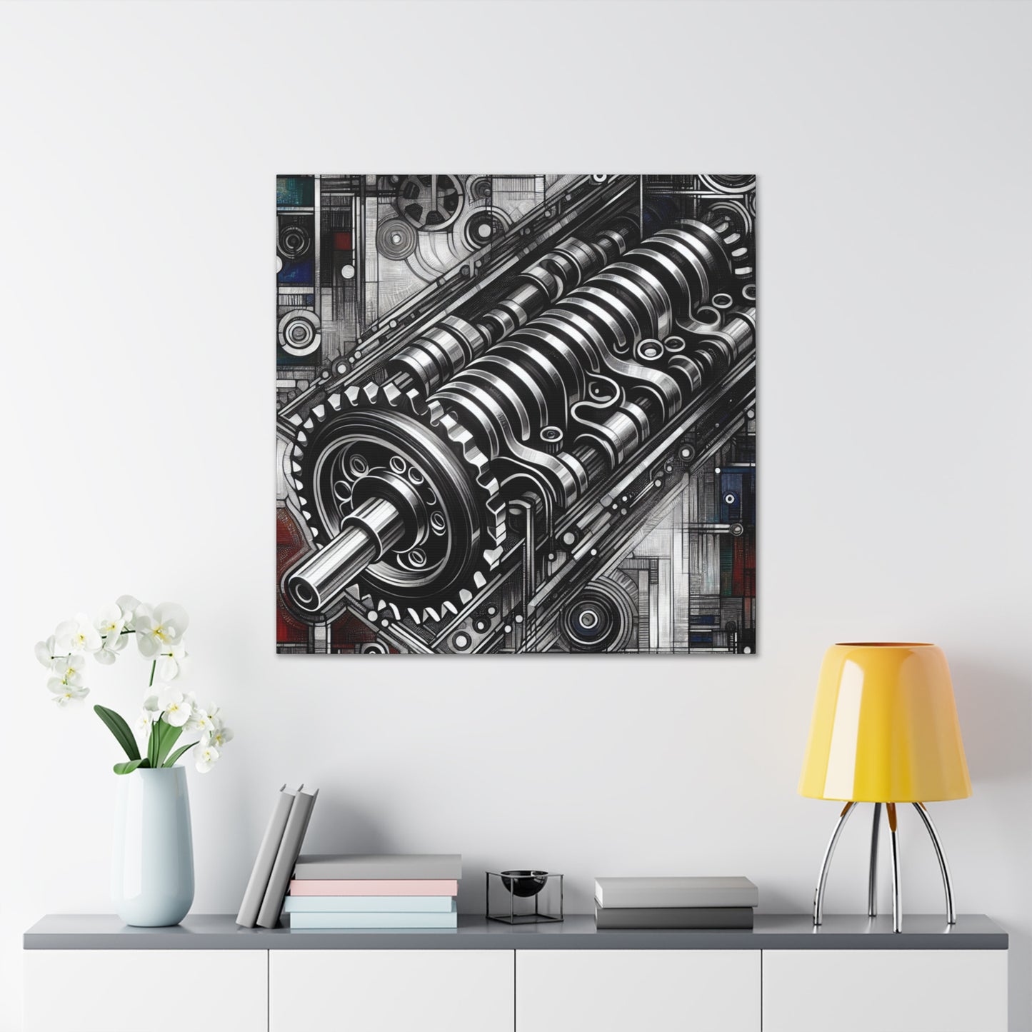 "Mechanical Whispers Unleashed" - Canvas