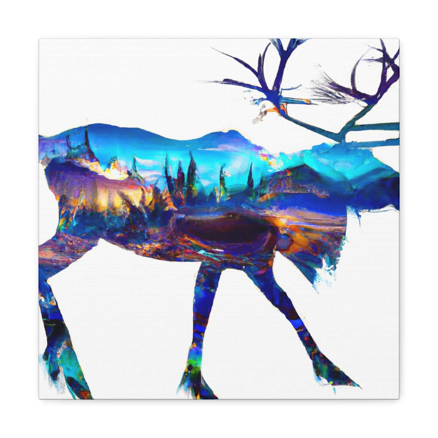 Elk in Art Deco - Canvas