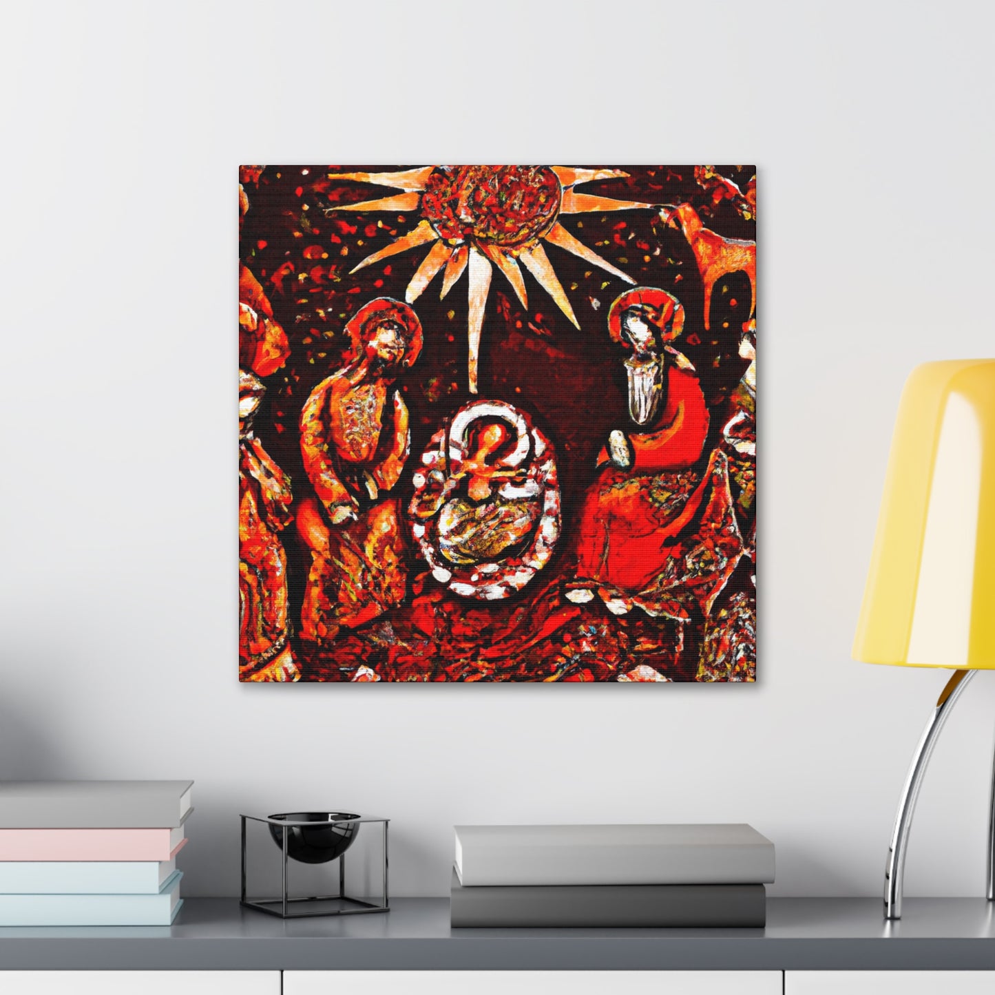 "Holy Night in Manger" - Canvas