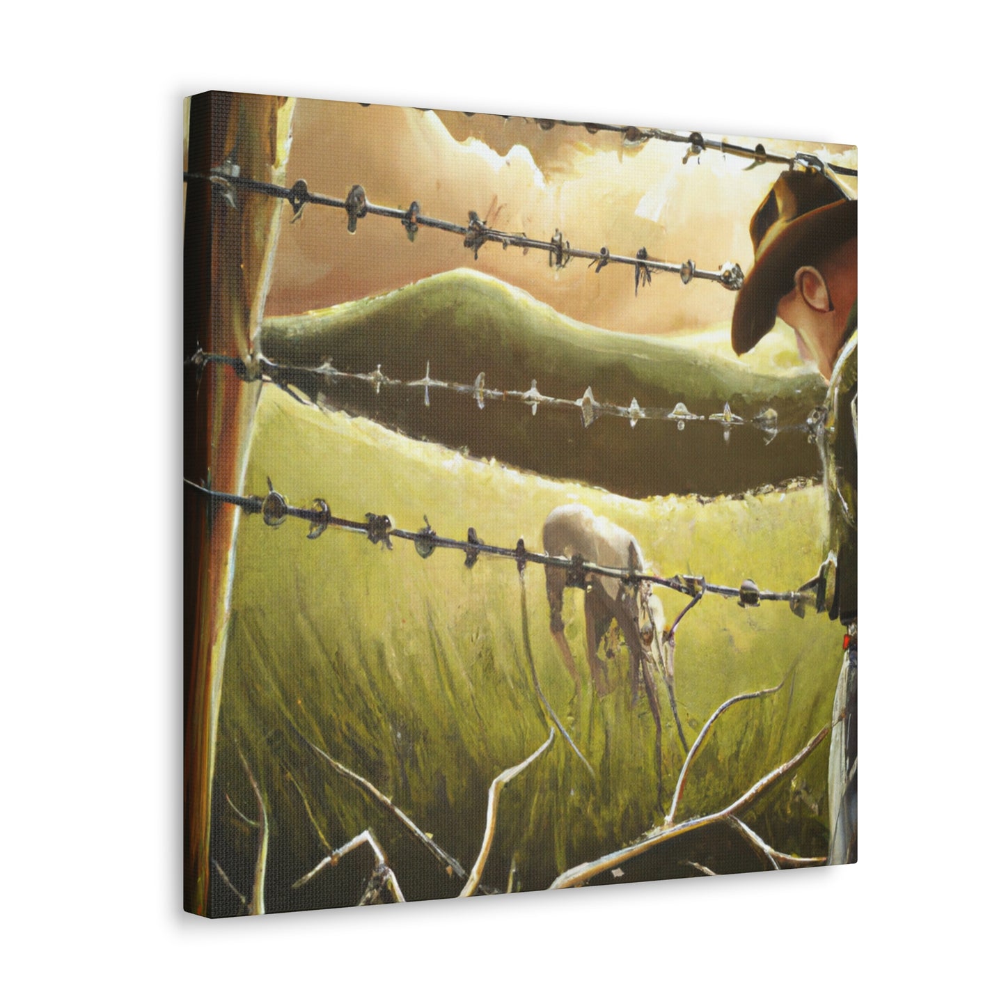 "Barbed Wire Beauty" - Canvas