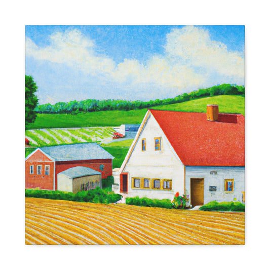 Farmhouse in Sunrise' - Canvas