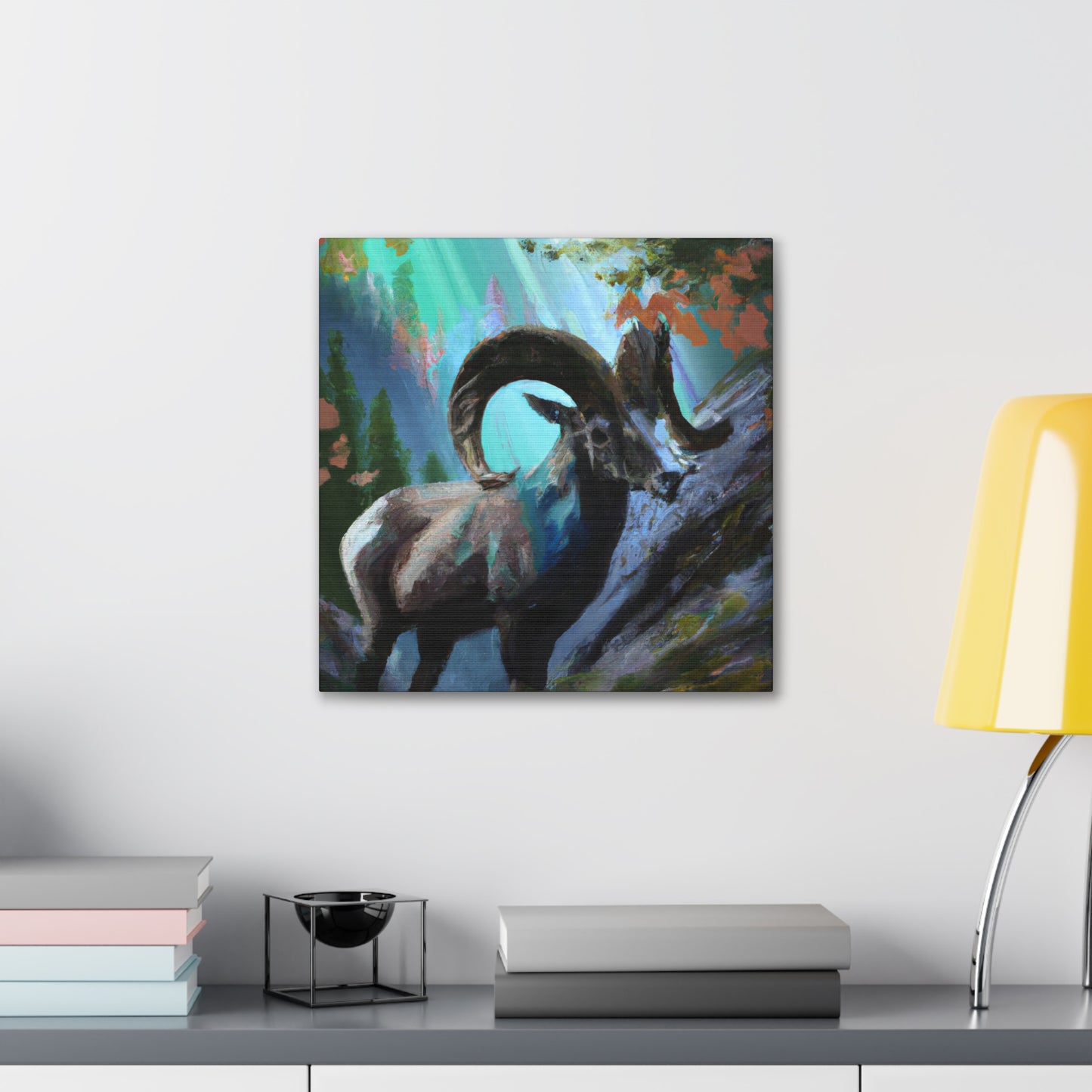 "Big Horn Majesty Approaching" - Canvas