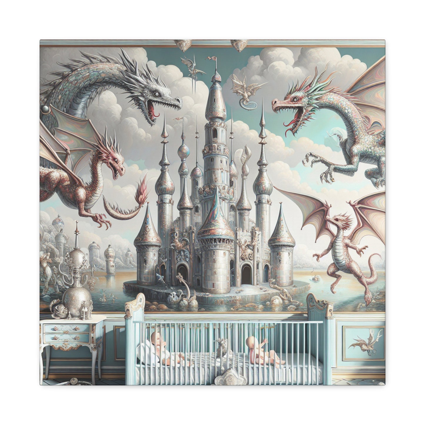 Whimsical Dragon's Fairytale - Canvas