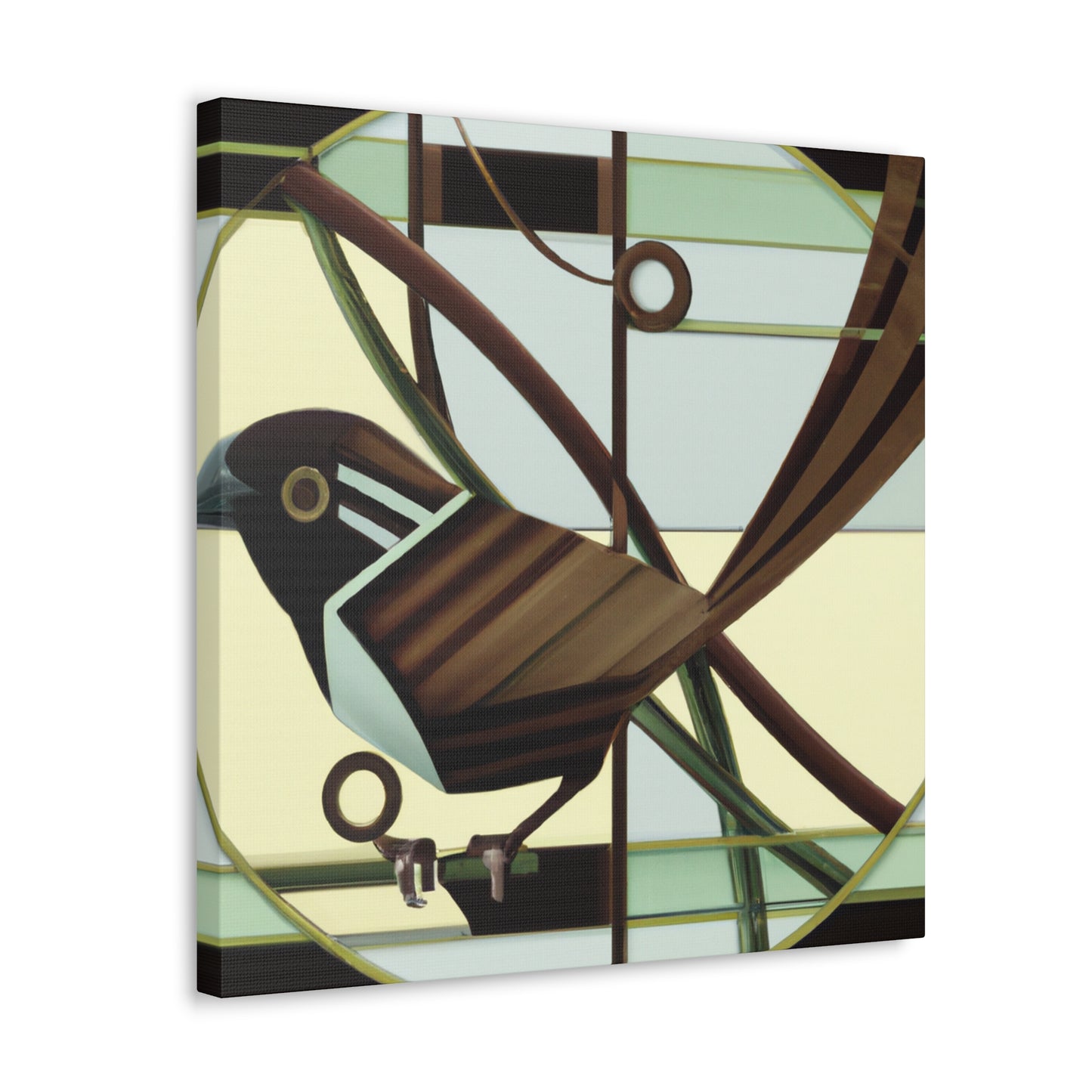 "Song Sparrow in Deco" - Canvas