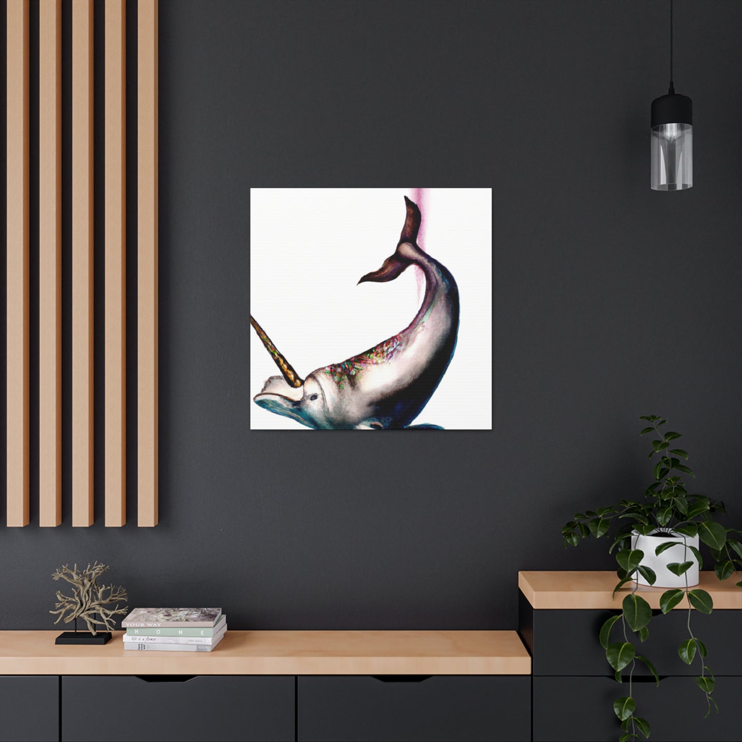 "Mysterious Narwhal Painting" - Canvas