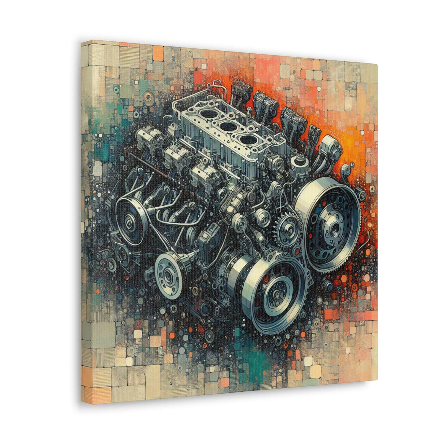 "Chiseled Mechanical Symphony" - Canvas