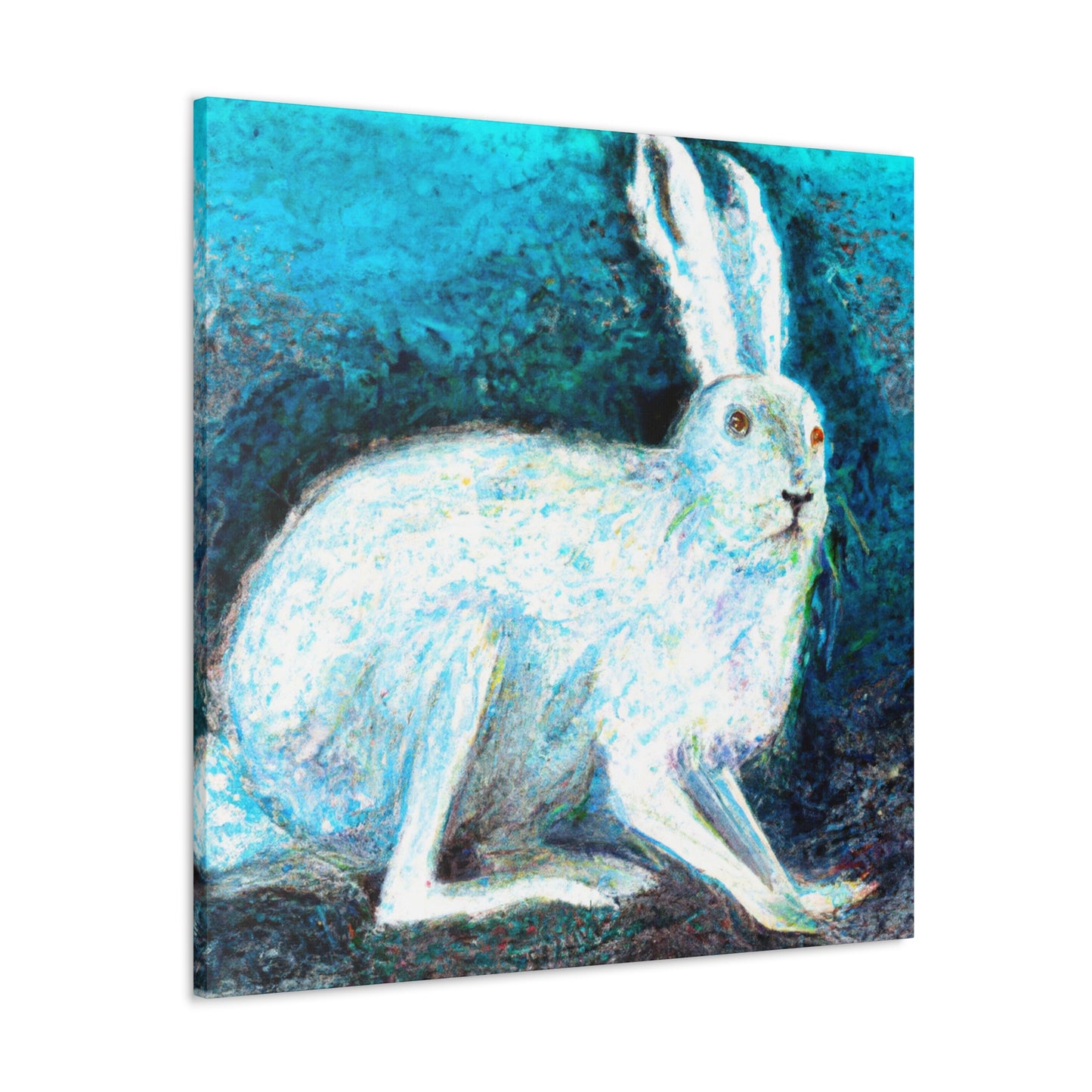 "Arctic Hares in Winter" - Canvas