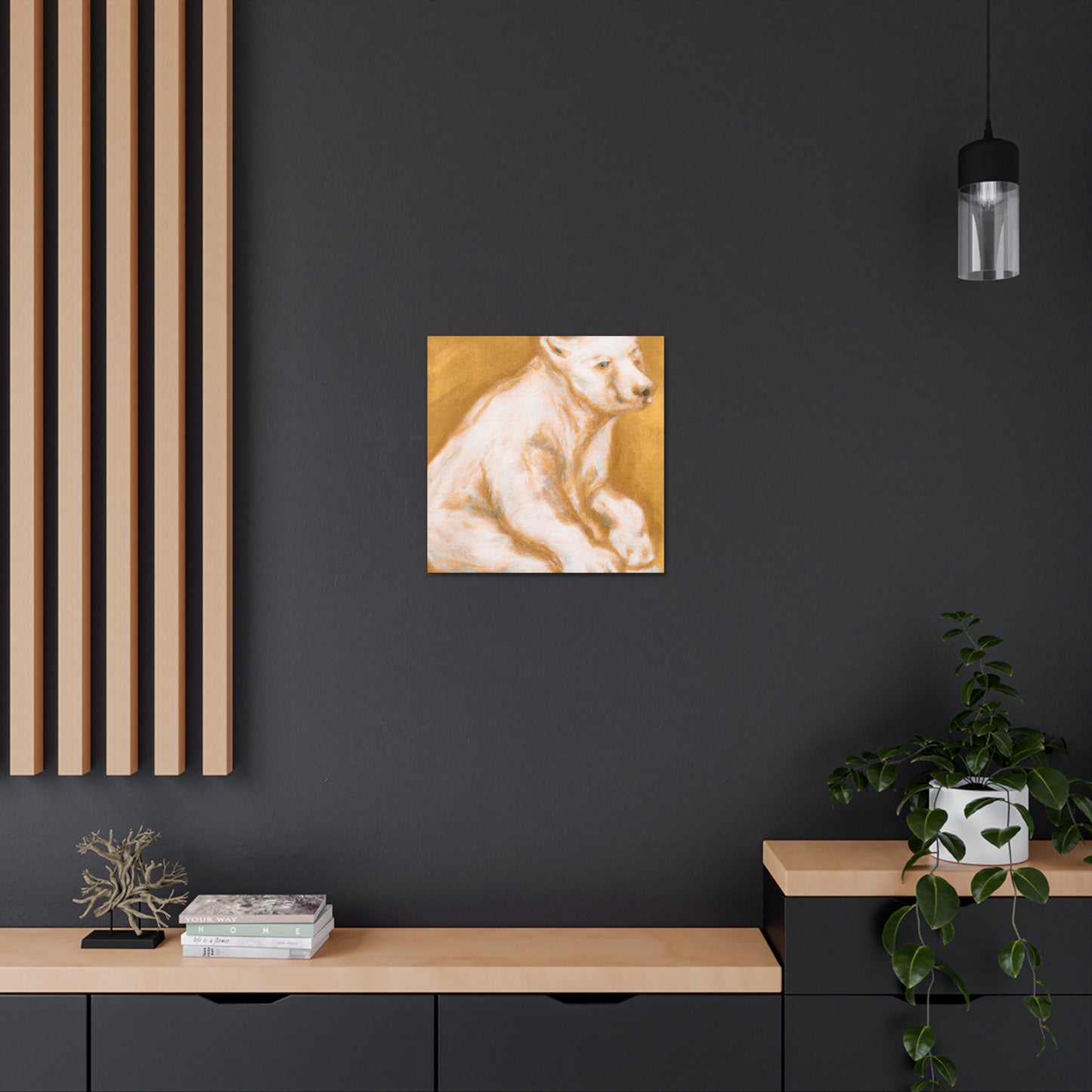 Polar Bear in Baroque. - Canvas