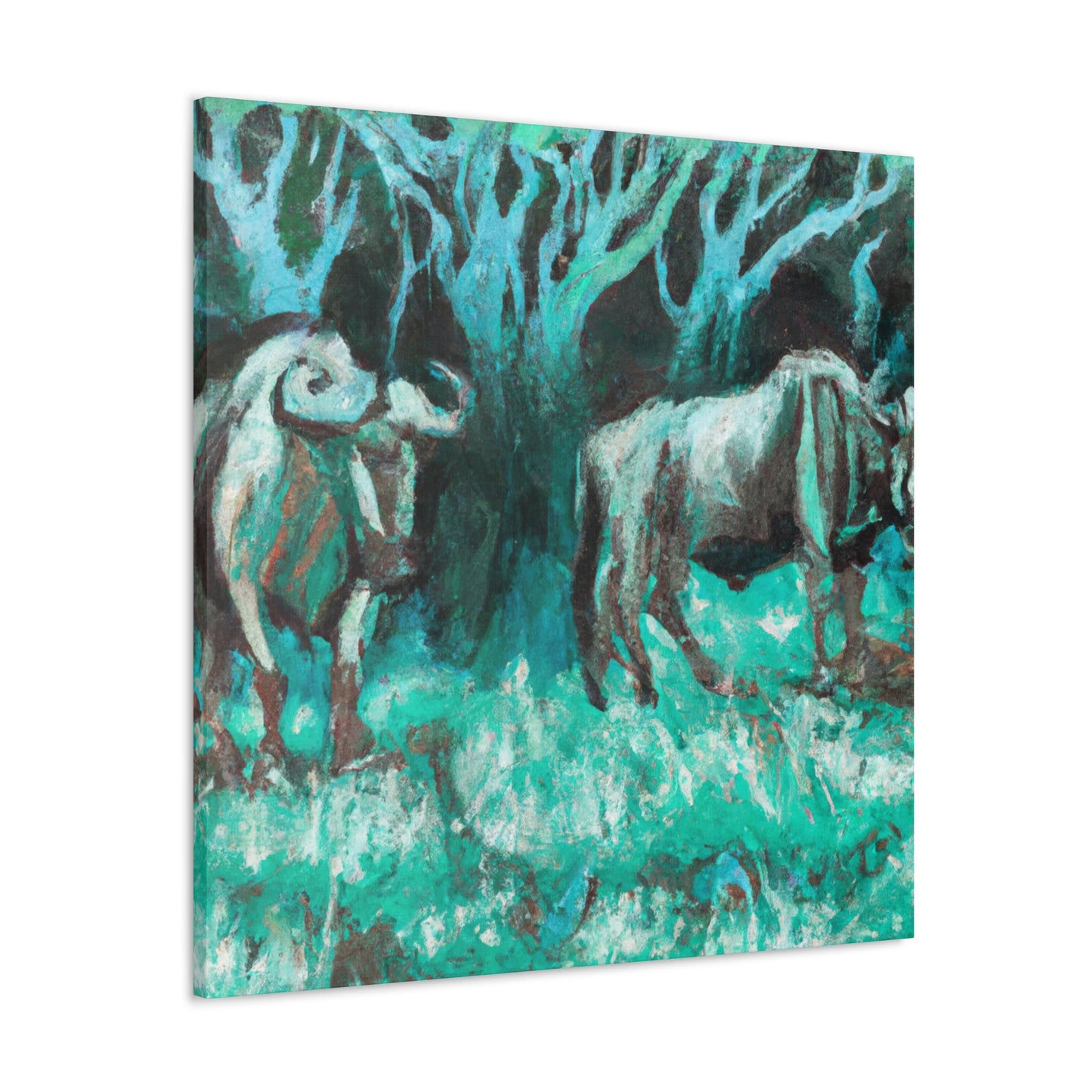 Wildebeest in Impressionism - Canvas