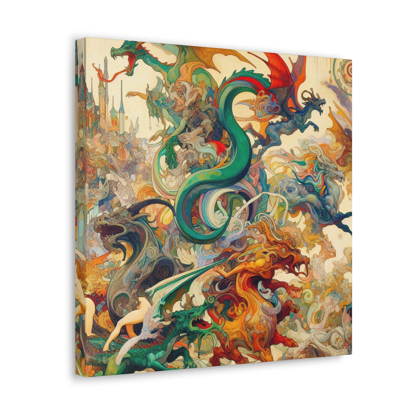 Whimsical Dragon's Dream - Canvas