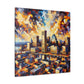 "Abstract Charm City Reflection" - Canvas