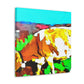 Jersey Cow Expressionism - Canvas