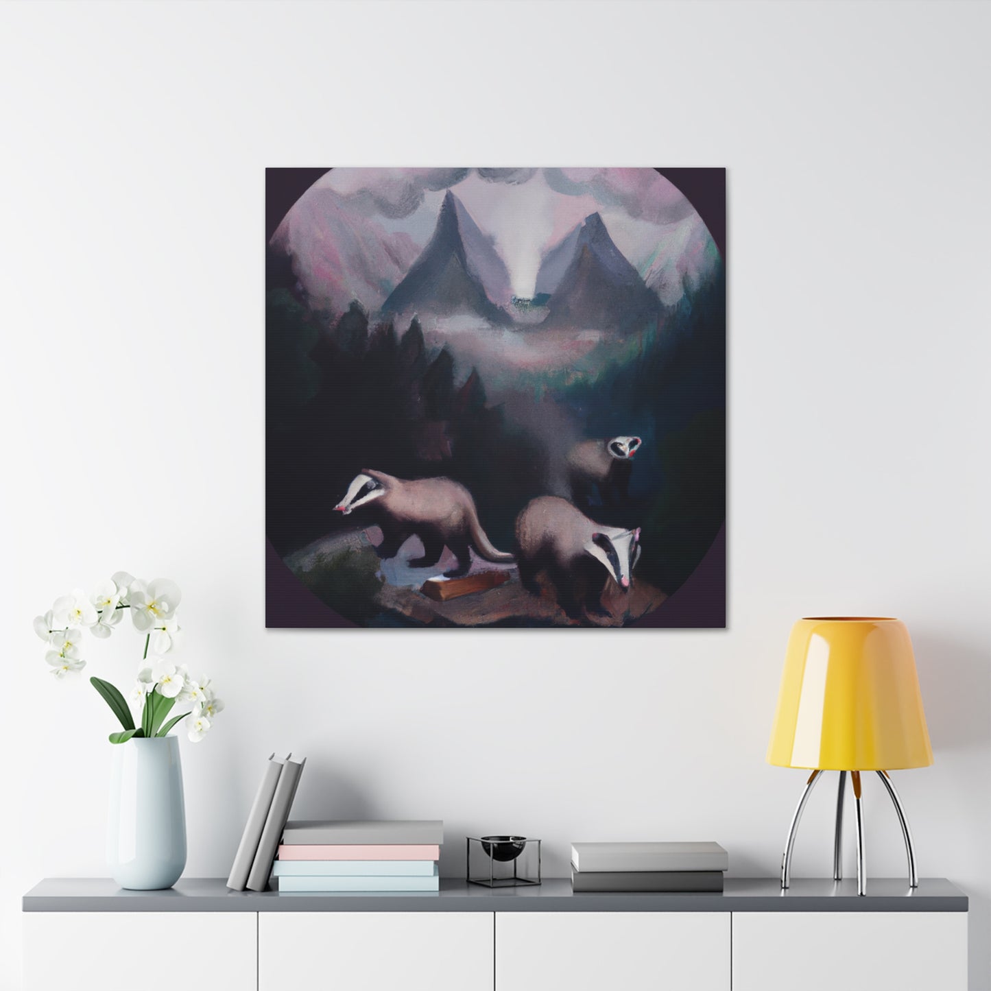 Badger in Surreal Dream - Canvas