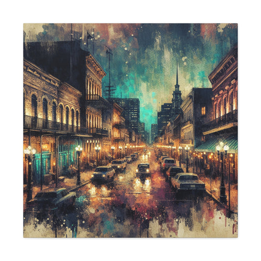 "City Lights Unveiled" - Canvas