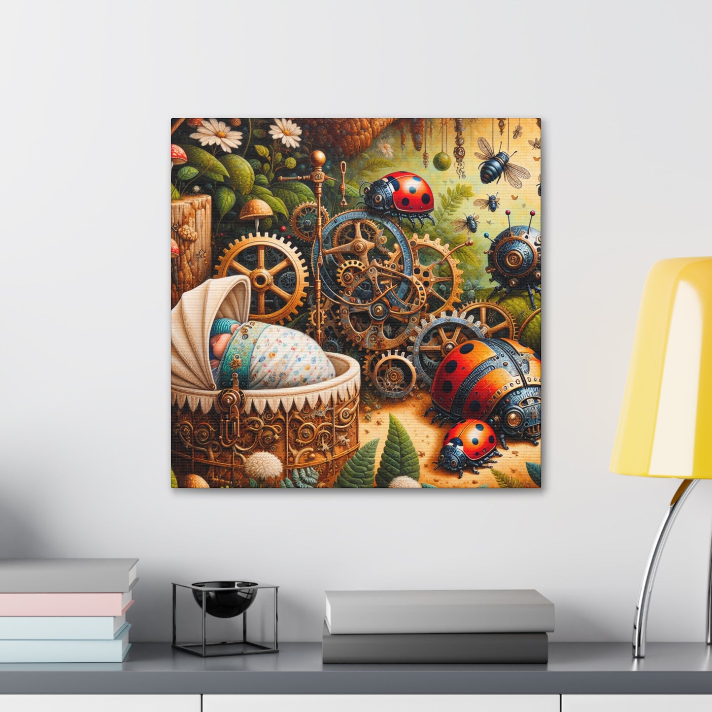 "Mechanical Garden Delights" - Canvas