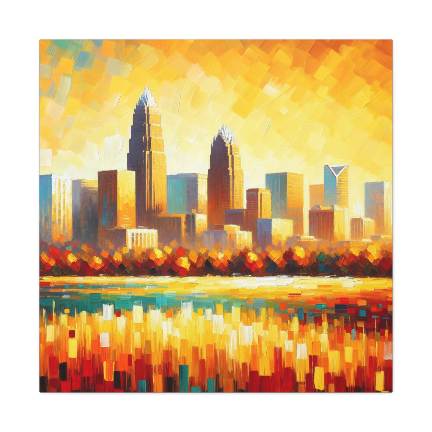 "Vibrant Carolina Hearth" - Canvas