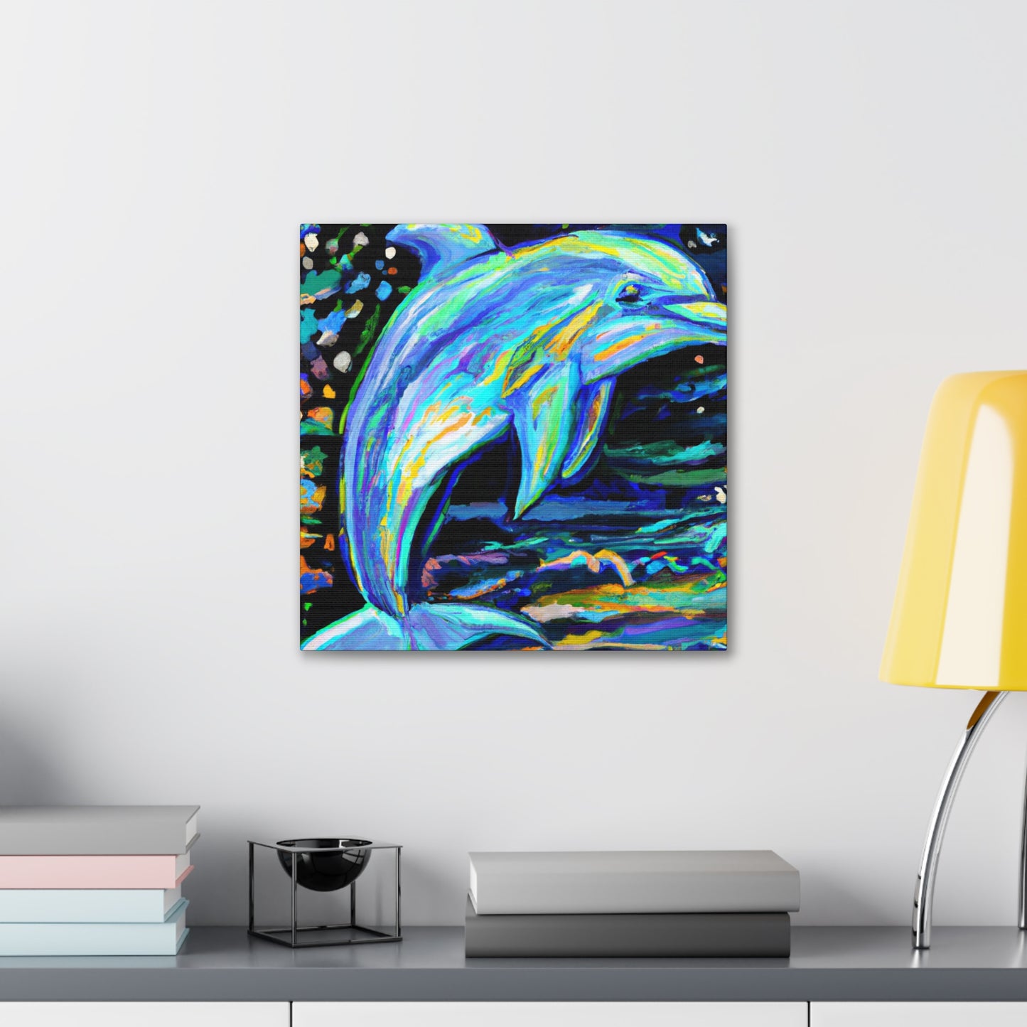 Dancing Dolphin Fauvism - Canvas