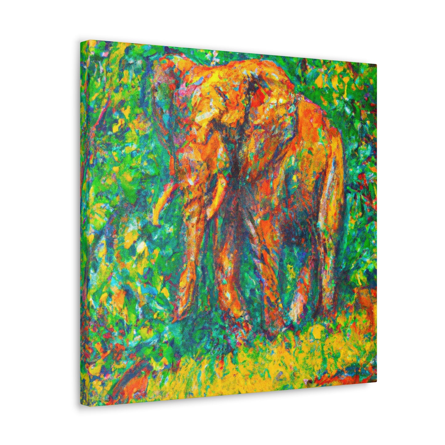 "Elephant in Impressionism" - Canvas