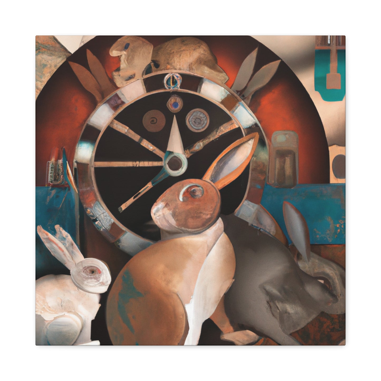 "Rabbit in Art Deco" - Canvas