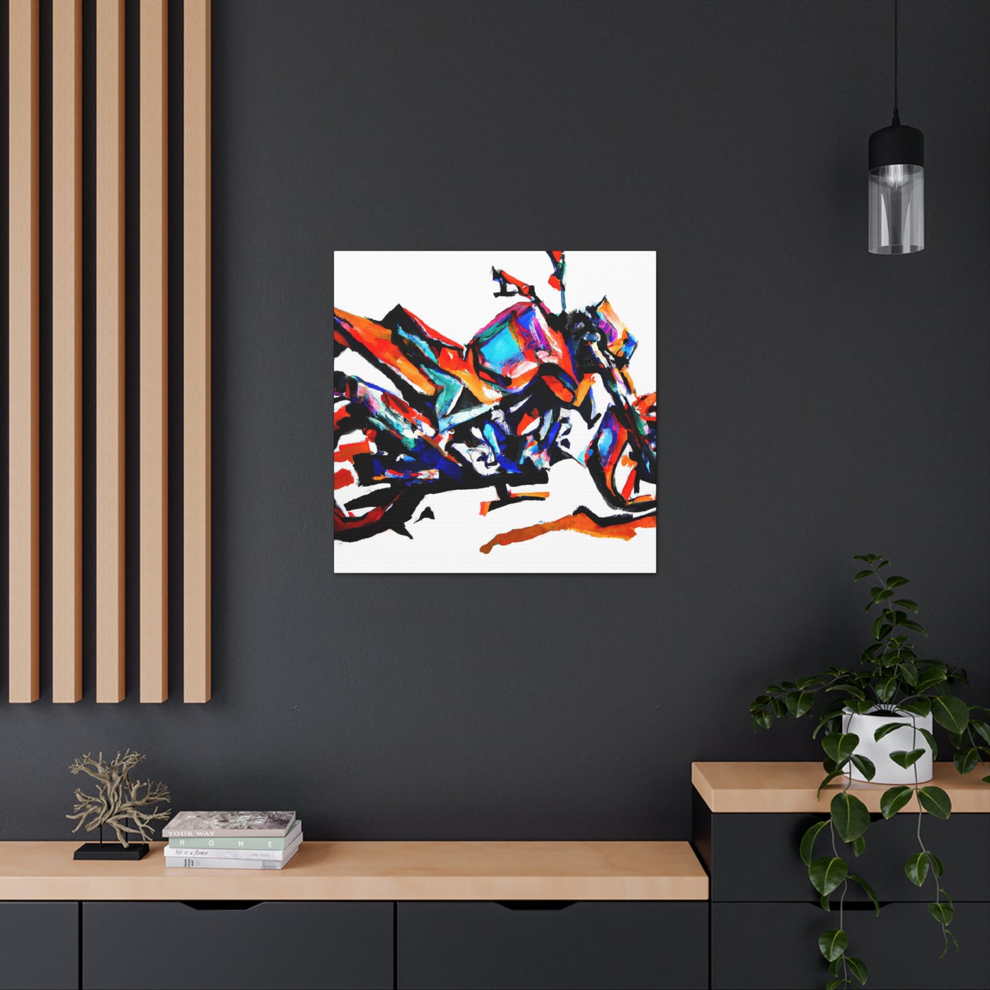 Motorcycle in Motion - Canvas