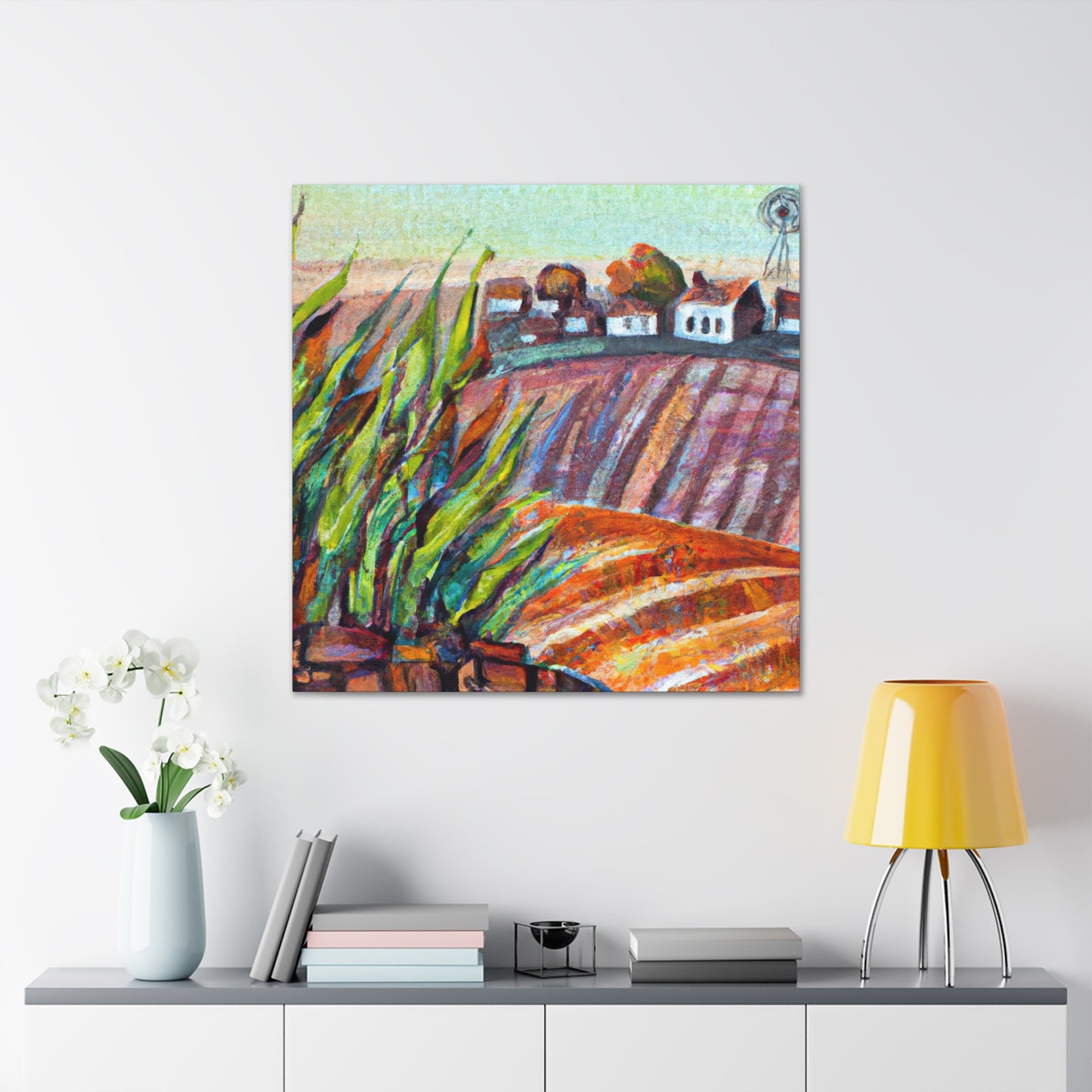 Harvesting the Fields - Canvas