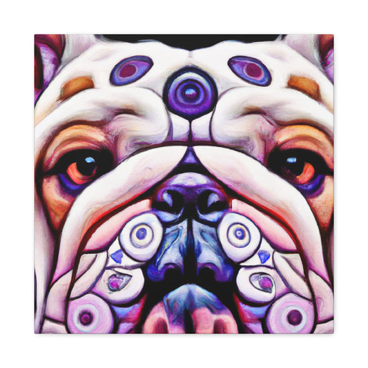 Proud Bulldog Painting - Canvas