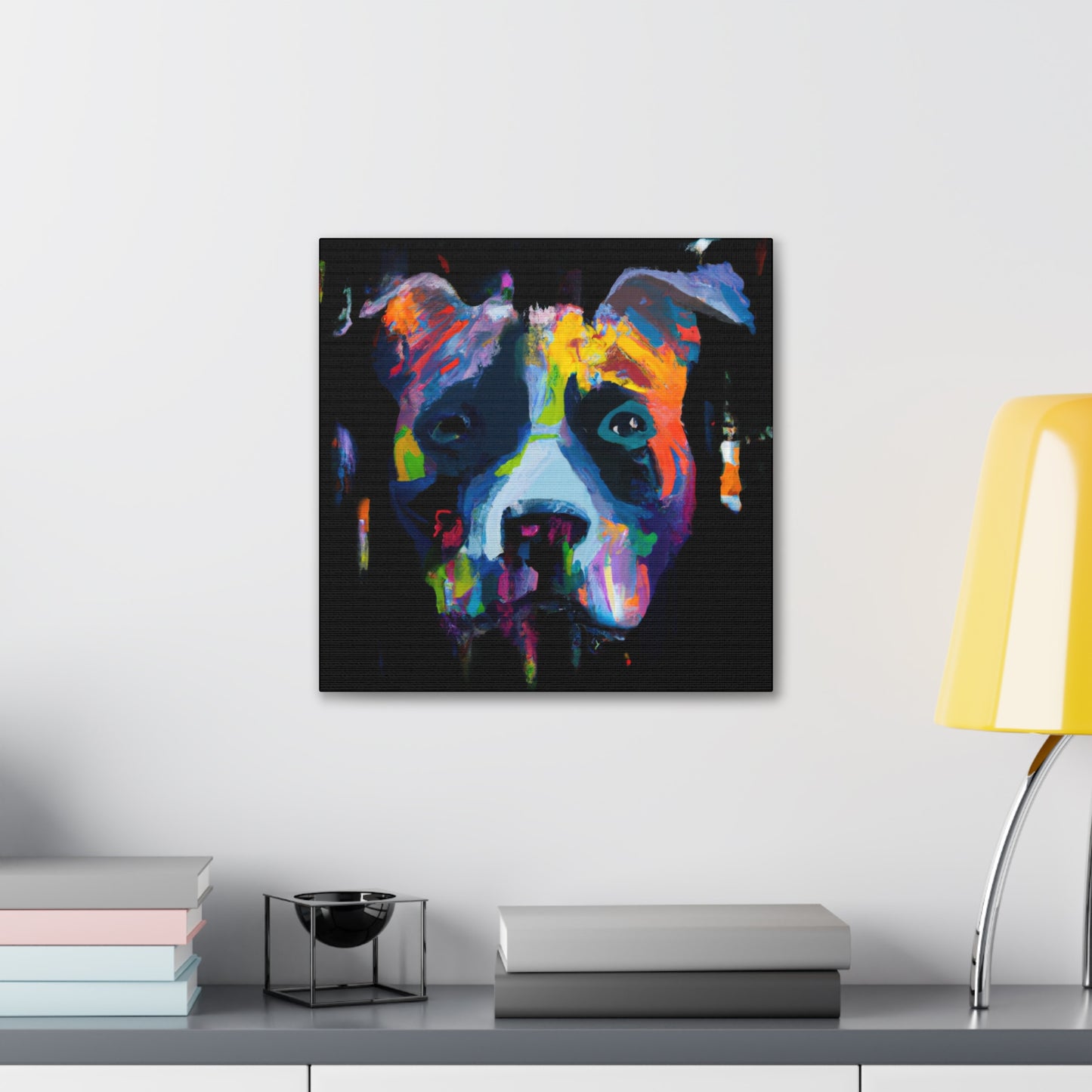 Pitbull Power Pose. - Canvas