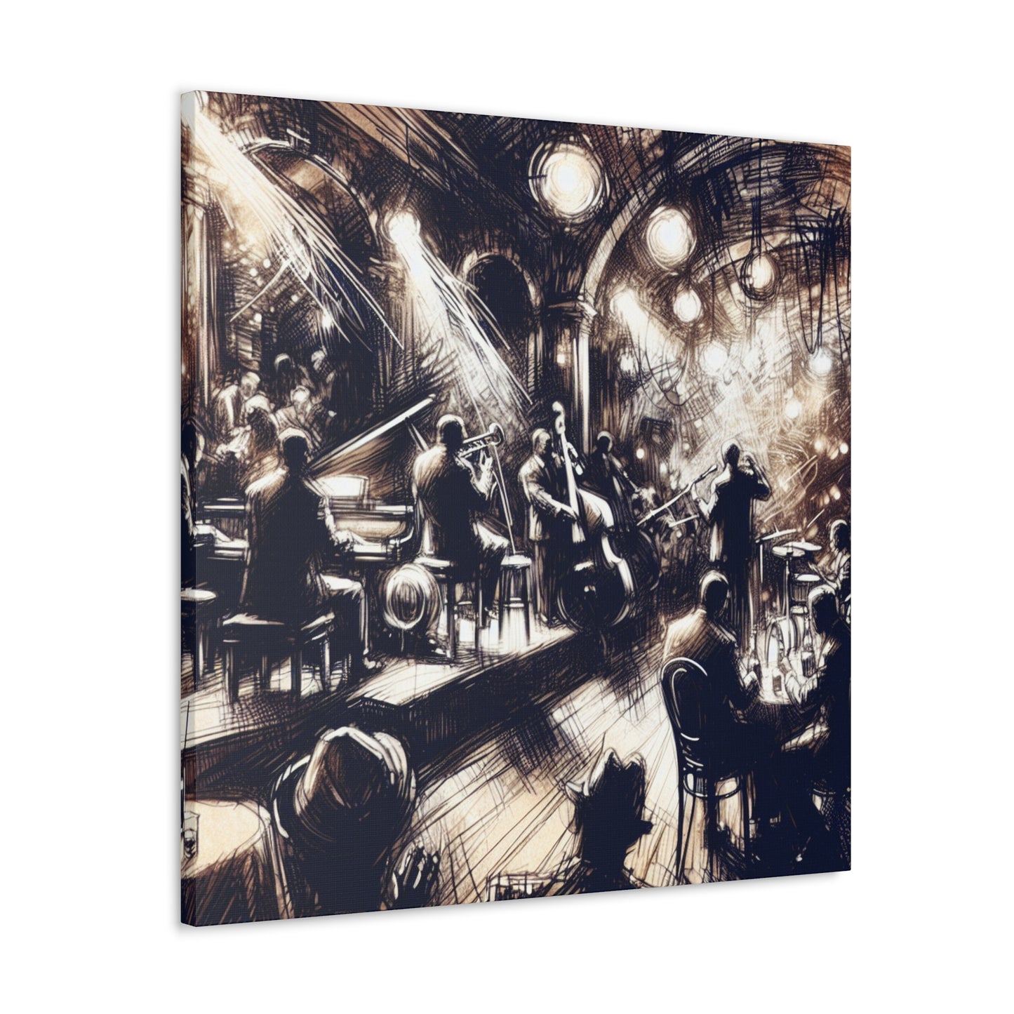 "Harmonious Night Serenade" - Canvas