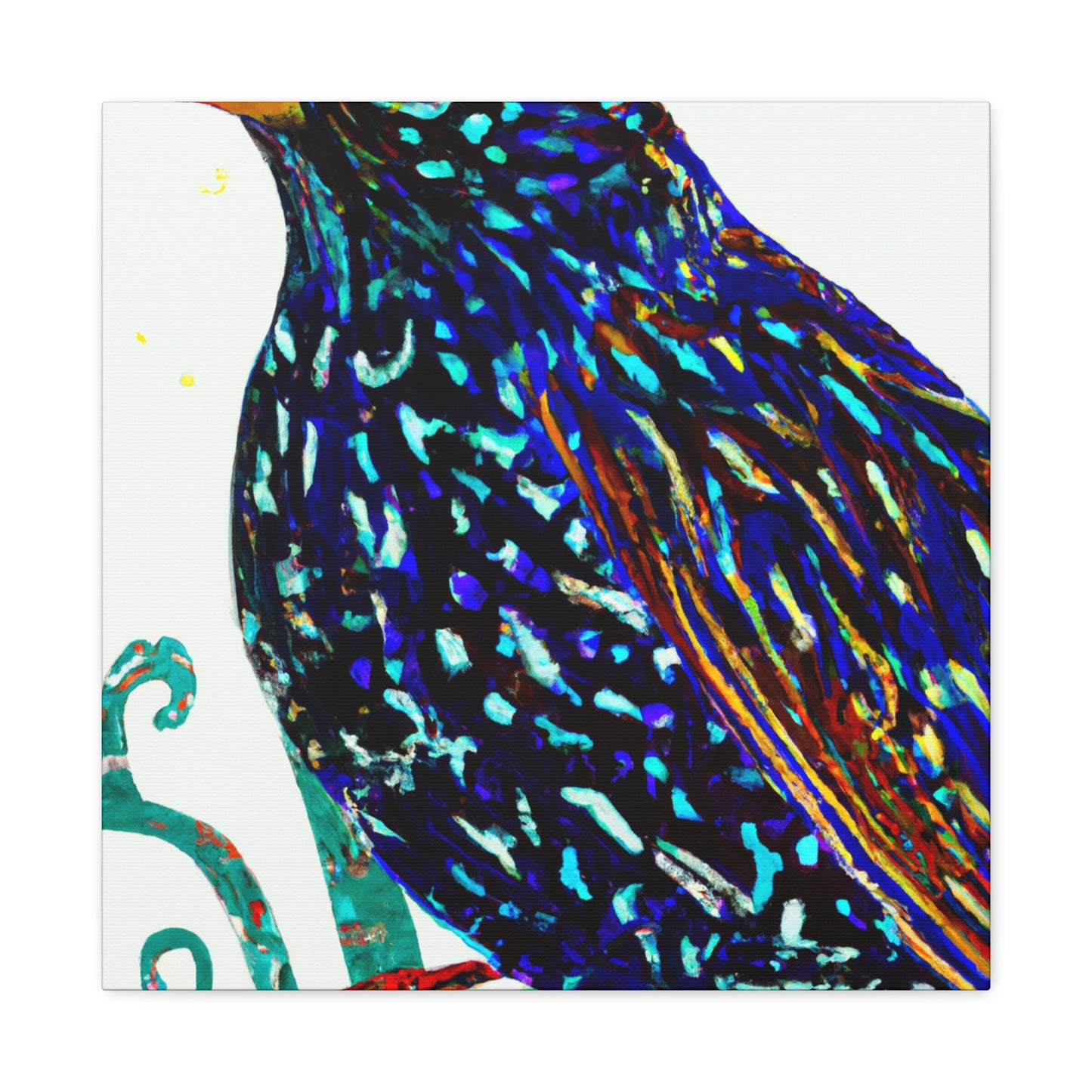 European Starling Reflection - Canvas