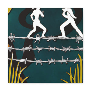 Barbed Wire Reflection - Canvas